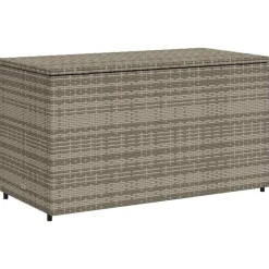 vidaXL Muebles De Jardín-Armario de almacenaje de jardín ratán PE 110x55x60,5 cm