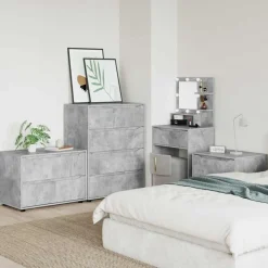 vidaXL Armario de almacenamiento Gris Concreto 80 x 48 x 57 cm Gris hormig&oacute;n Sale
