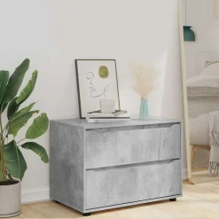 vidaXL Armario de almacenamiento Gris Concreto 80 x 48 x 57 cm Gris hormig&oacute;n Sale