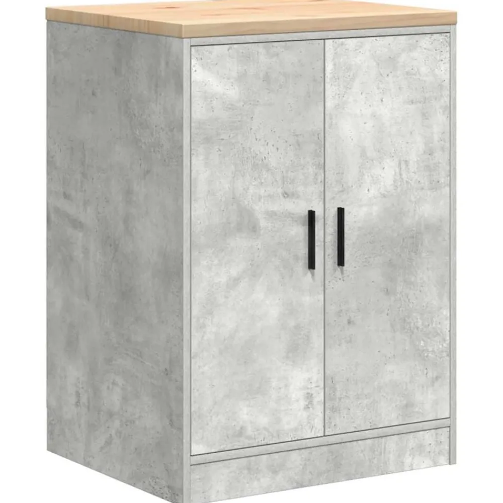 vidaXL Almacenamiento Industrial-Armario de almacenamiento para garaje Roble Sonoma 60x51x85 cm