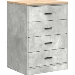 vidaXL Armario de almacenamiento para garaje Roble Sonoma 60x51x85 cm Gris hormigón Discount