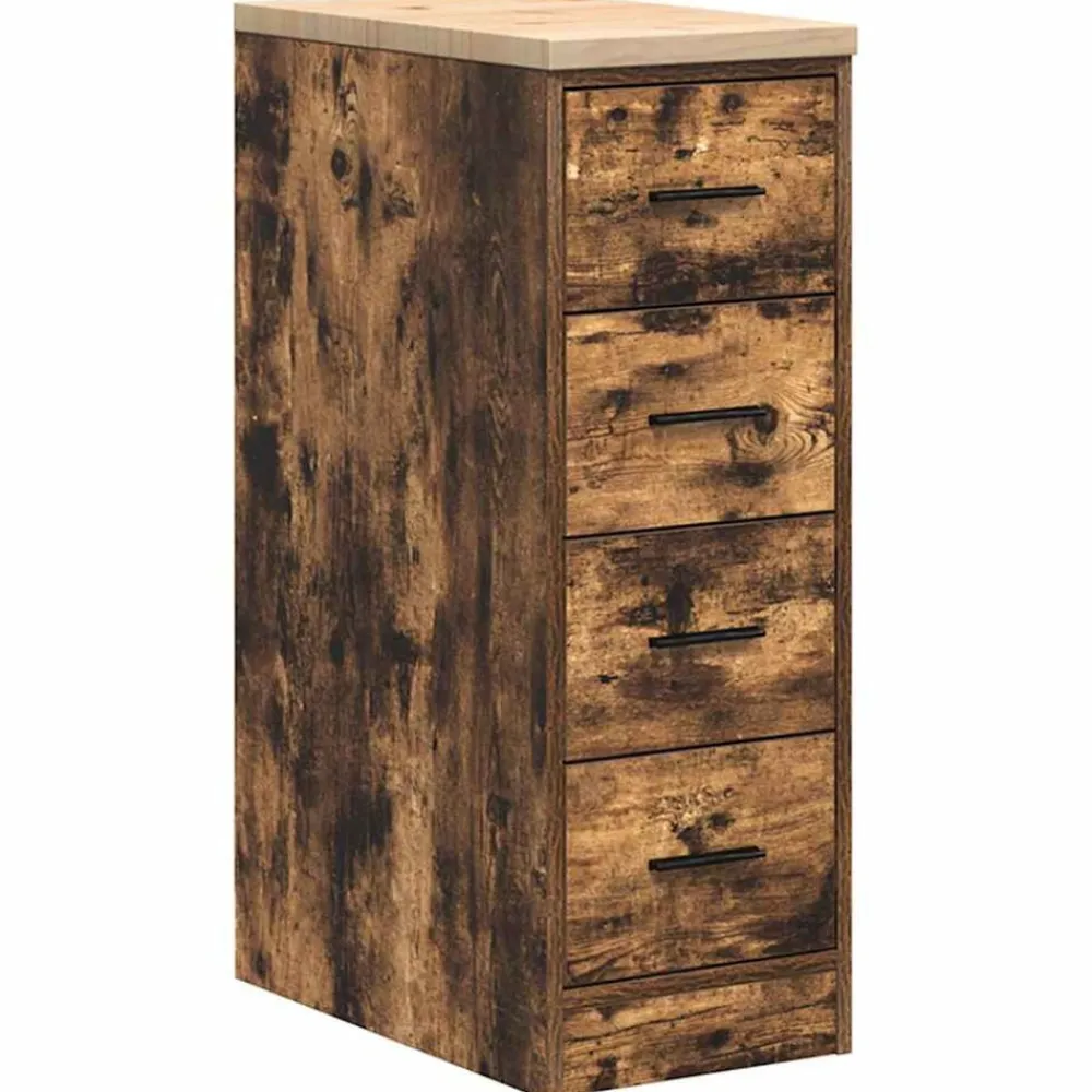 vidaXL Armario de almacenamiento para garaje 30x51x85 cm Roble ahumado Online