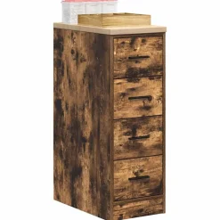 vidaXL Armario de almacenamiento para garaje 30x51x85 cm Roble ahumado Online