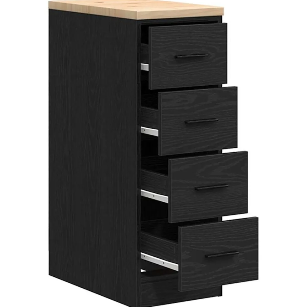 vidaXL Armario de almacenamiento para garaje 30x51x85 cm Negro Online