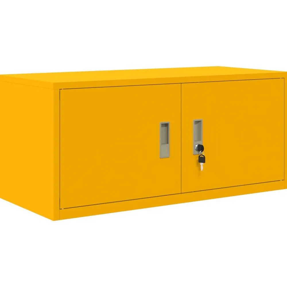 vidaXL Armario de almacenamiento 90 x 40 x 40 cm Amarillo mostaza Online