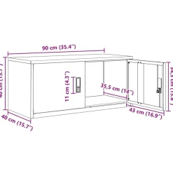vidaXL Armario de almacenamiento 90 x 40 x 40 cm Amarillo mostaza Online