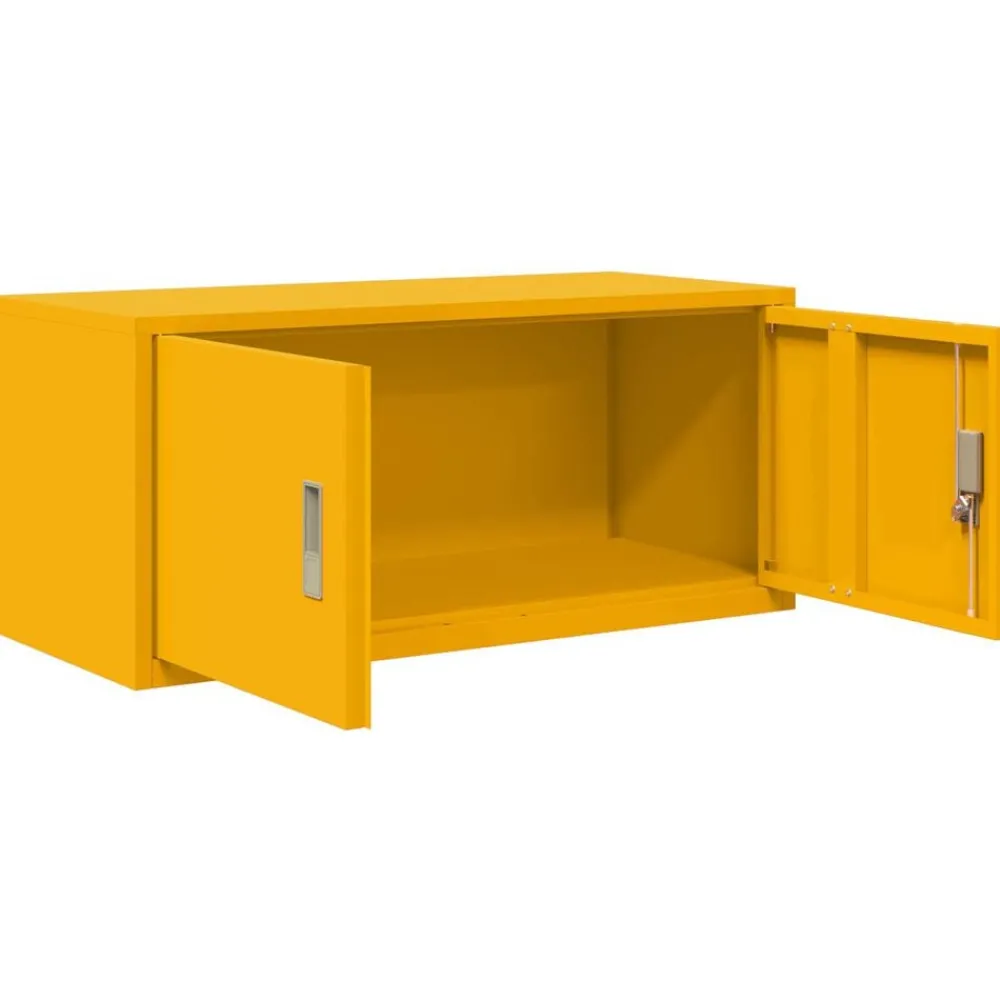 vidaXL Armario de almacenamiento 90 x 40 x 40 cm Amarillo mostaza Online