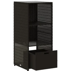 vidaXL Muebles De Jardín-Armario de almacenaje de jardín ratán PE 50x55x115 cm