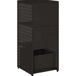 vidaXL Muebles De Jardín-Armario de almacenaje de jardín ratán PE 50x55x115 cm