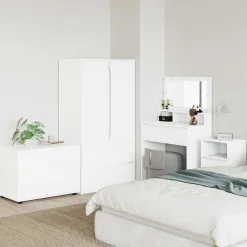 vidaXL Armario de almacenamiento 80 x 48 x 57 cm Madera contrachapada White Clearance