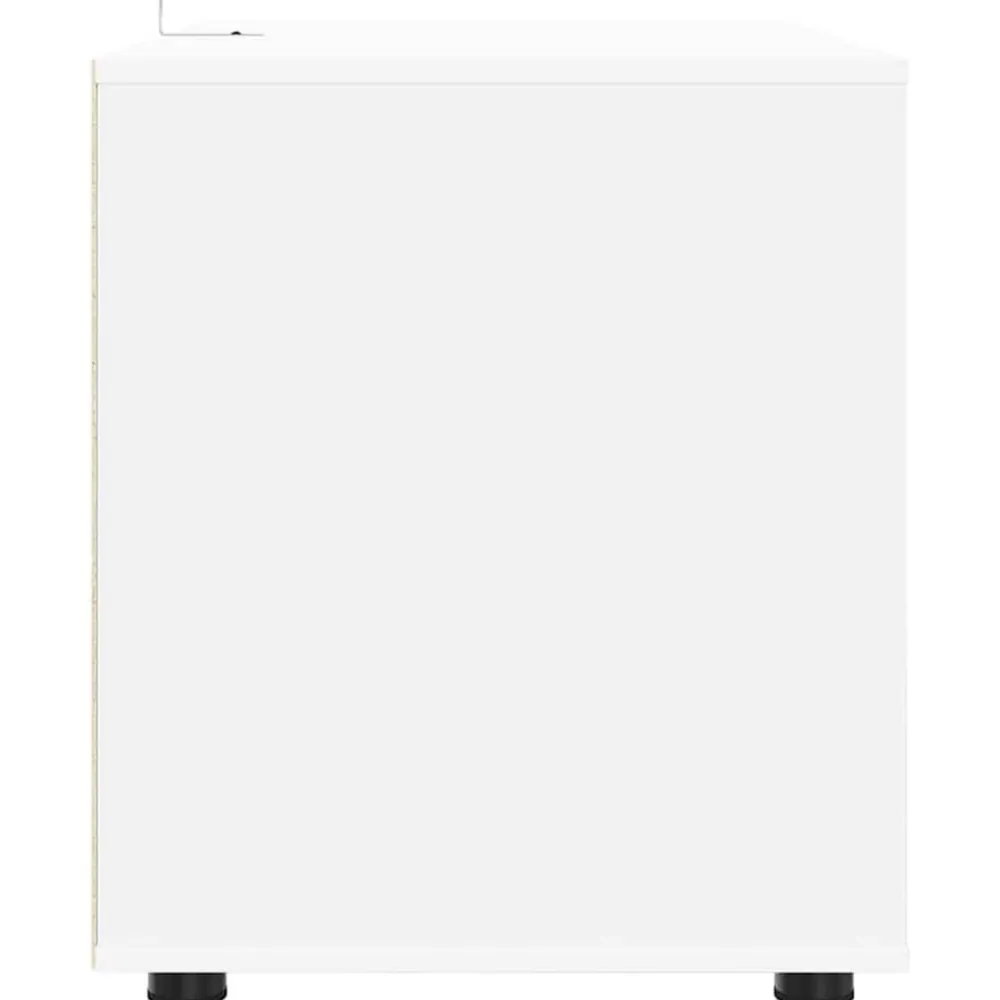 vidaXL Armario de almacenamiento 80 x 48 x 57 cm Madera contrachapada White Clearance