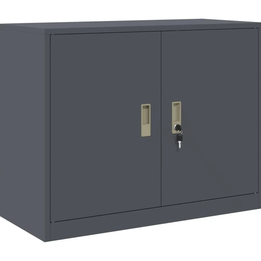 vidaXL Armario de almacenamiento 90 x 40 x 70 cm Acero Antracita Discount