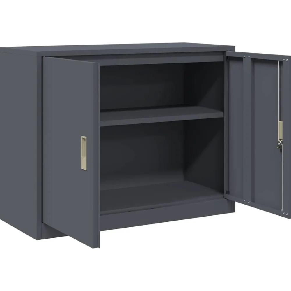 vidaXL Armario de almacenamiento 90 x 40 x 70 cm Acero Antracita Discount