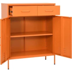 vidaXL Armarios Y Almacenamiento-Armario de almacenamiento acero 80x35x101,5 cm