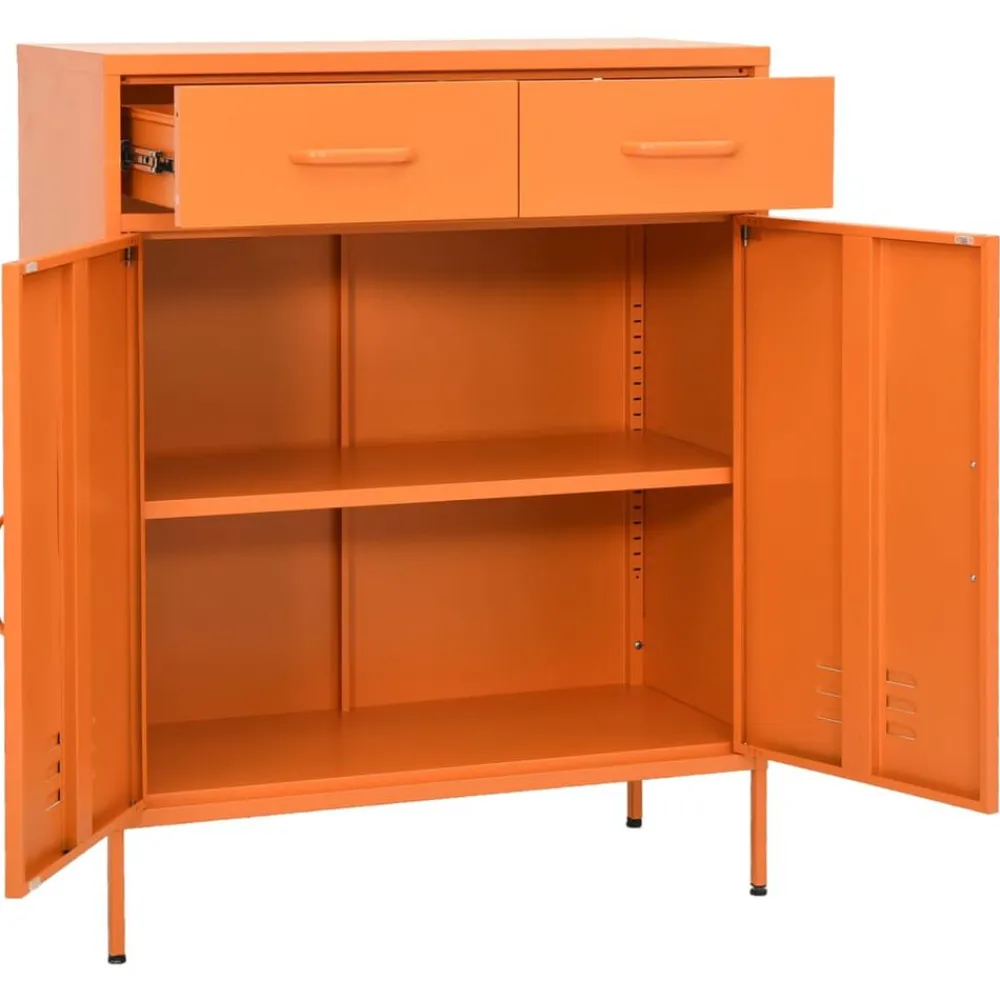 vidaXL Armarios Y Almacenamiento-Armario de almacenamiento acero 80x35x101,5 cm