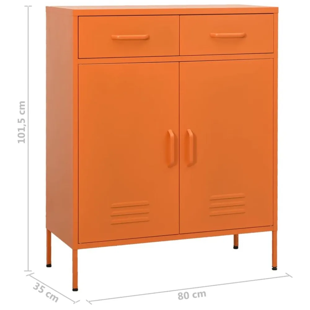vidaXL Armarios Y Almacenamiento-Armario de almacenamiento acero 80x35x101,5 cm