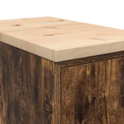 vidaXL Armario de almacenamiento para garaje 30x51x85 cm Roble ahumado New
