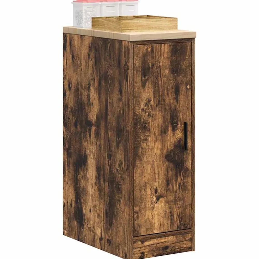 vidaXL Armario de almacenamiento para garaje 30x51x85 cm Roble ahumado New