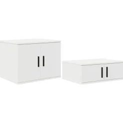 vidaXL Armario de almacenamiento 2 pcs 127 x 41 x 40 cm White Outlet