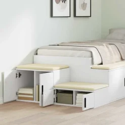 vidaXL Armario de almacenamiento 2 pcs 127 x 41 x 40 cm White Outlet