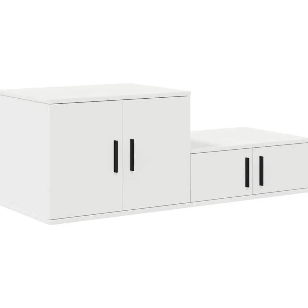 vidaXL Armario de almacenamiento 2 pcs 127 x 41 x 40 cm White Outlet