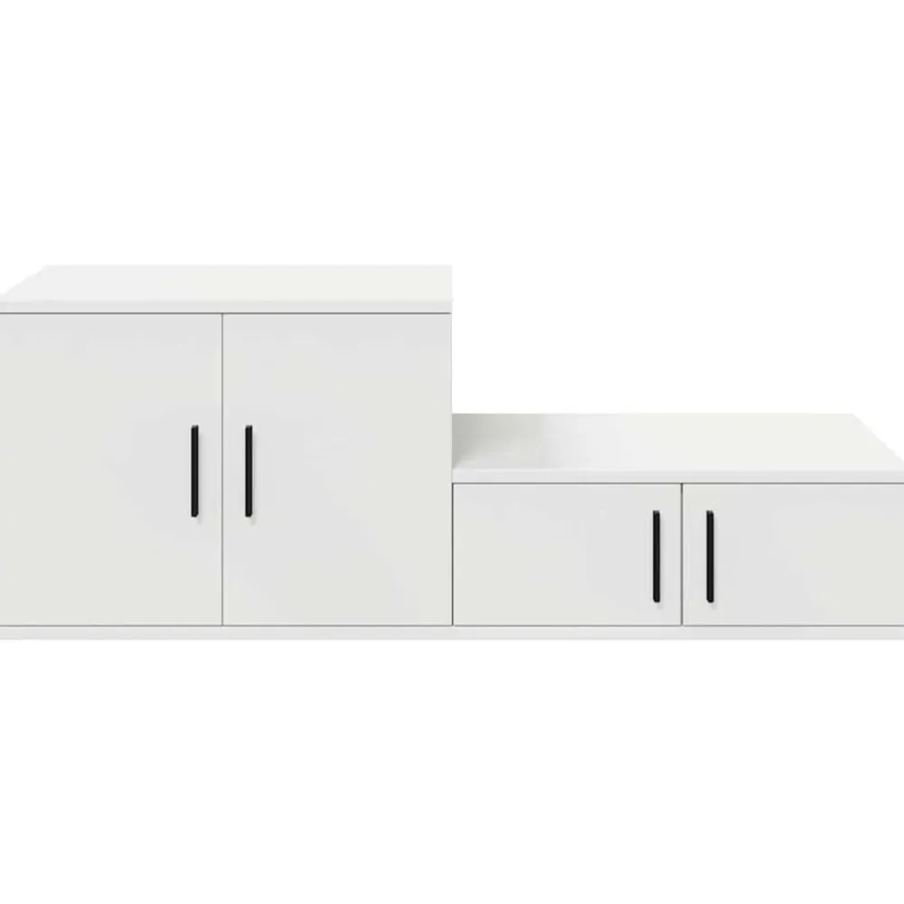 vidaXL Armario de almacenamiento 2 pcs 127 x 41 x 40 cm White Outlet