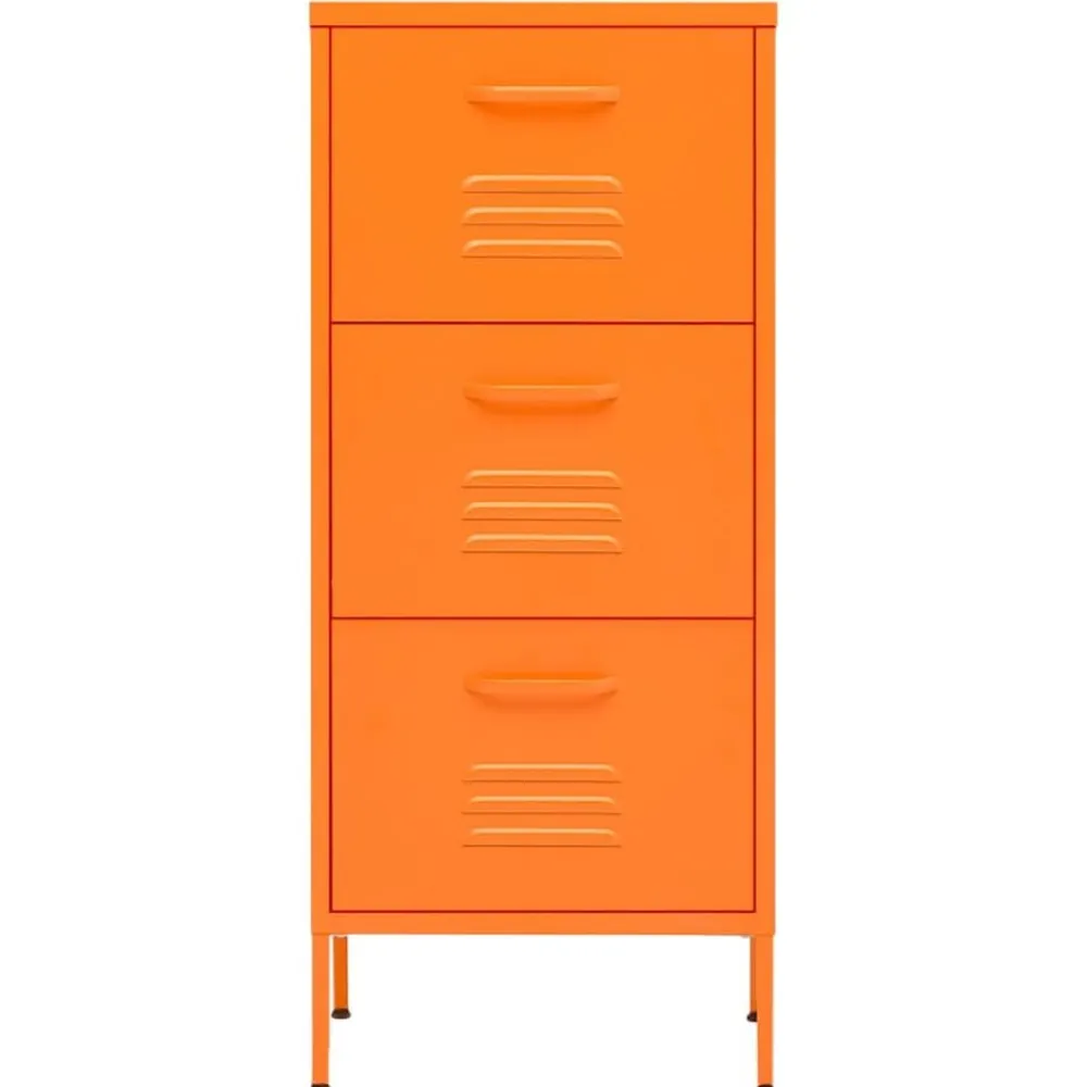 vidaXL Armario de almacenamiento acero 42,5x35x101,5 cm Naranja New