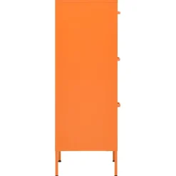vidaXL Armario de almacenamiento acero 42,5x35x101,5 cm Naranja New