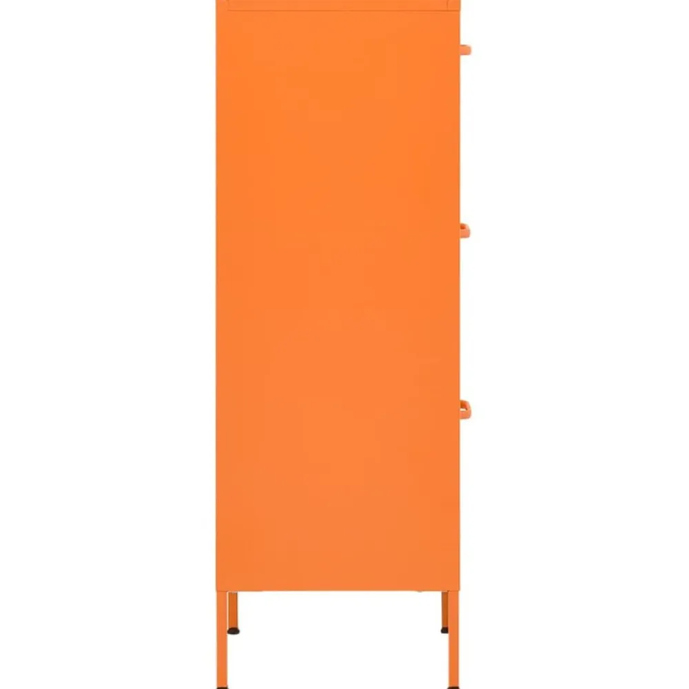 vidaXL Armario de almacenamiento acero 42,5x35x101,5 cm Naranja New