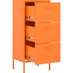 vidaXL Armario de almacenamiento acero 42,5x35x101,5 cm Naranja New