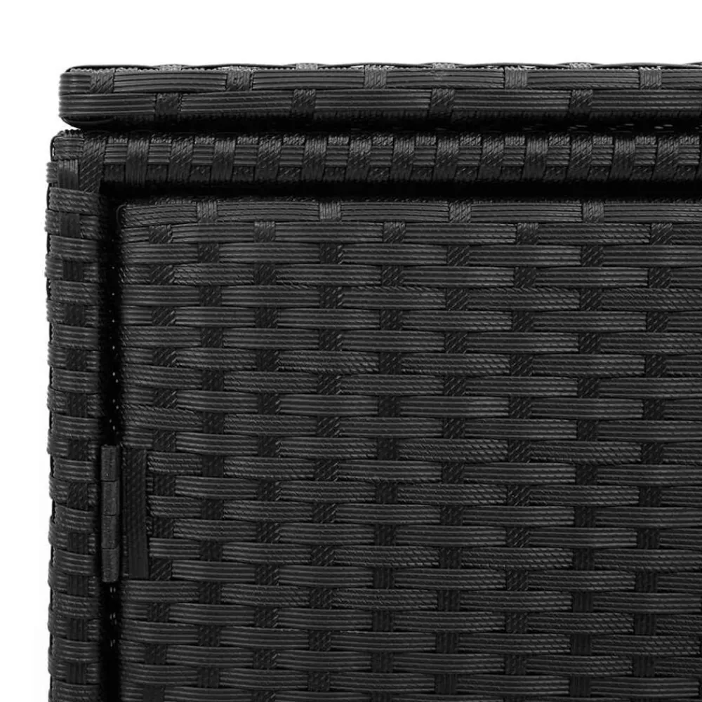 vidaXL Armario de almacenaje de jardín ratán PE 110x55x60,5 cm Negro Hot