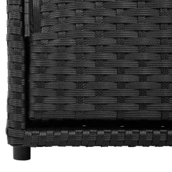 vidaXL Armario de almacenaje de jardín ratán PE 110x55x60,5 cm Negro Hot