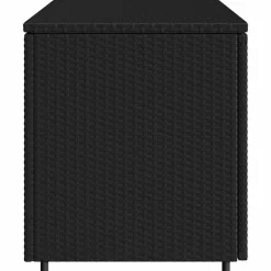 vidaXL Armario de almacenaje de jardín ratán PE 110x55x60,5 cm Negro Hot