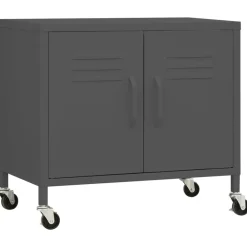 vidaXL Armario de almacenamiento acero gris 60x35x56 cm Antracita Clearance