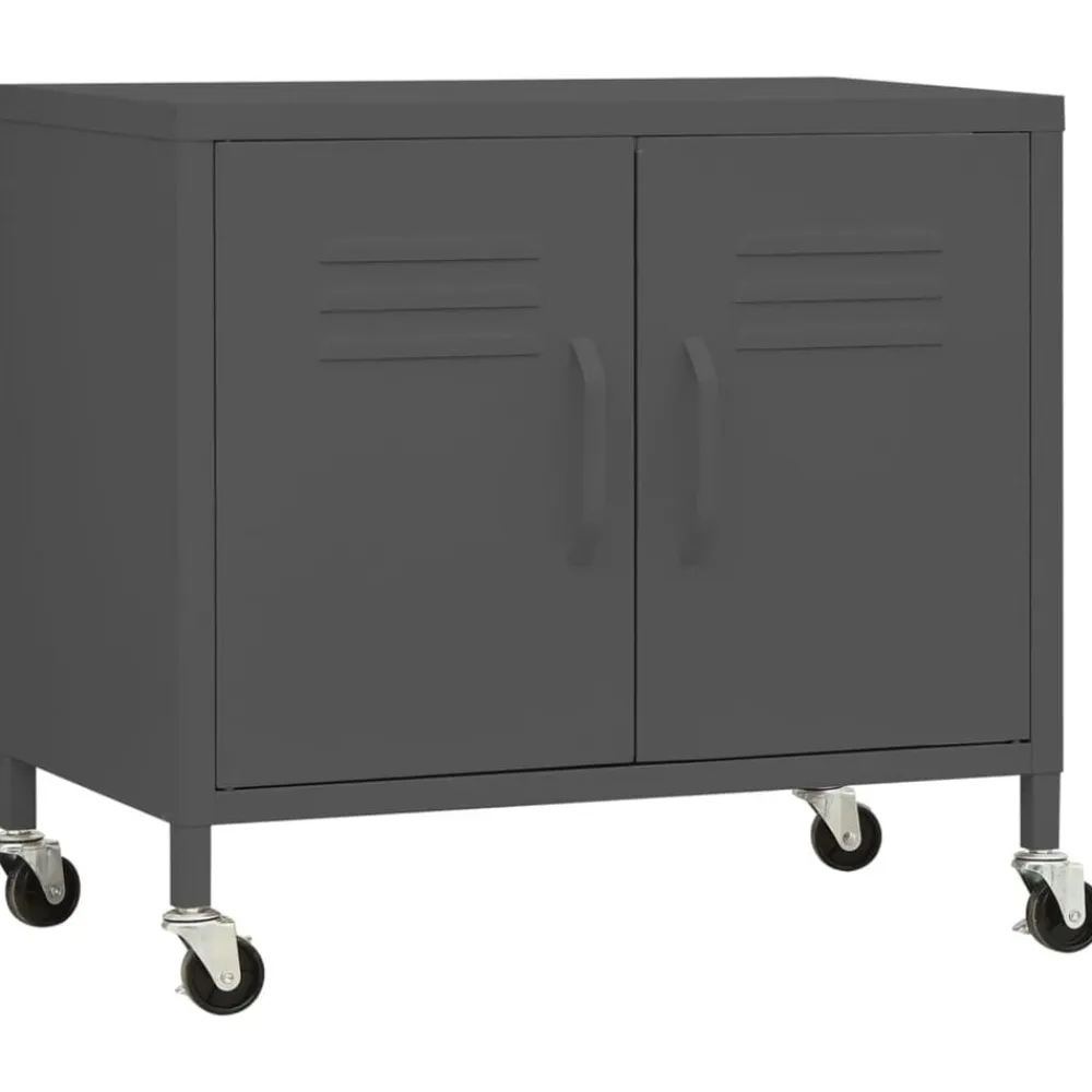 vidaXL Armario de almacenamiento acero gris 60x35x56 cm Antracita Clearance