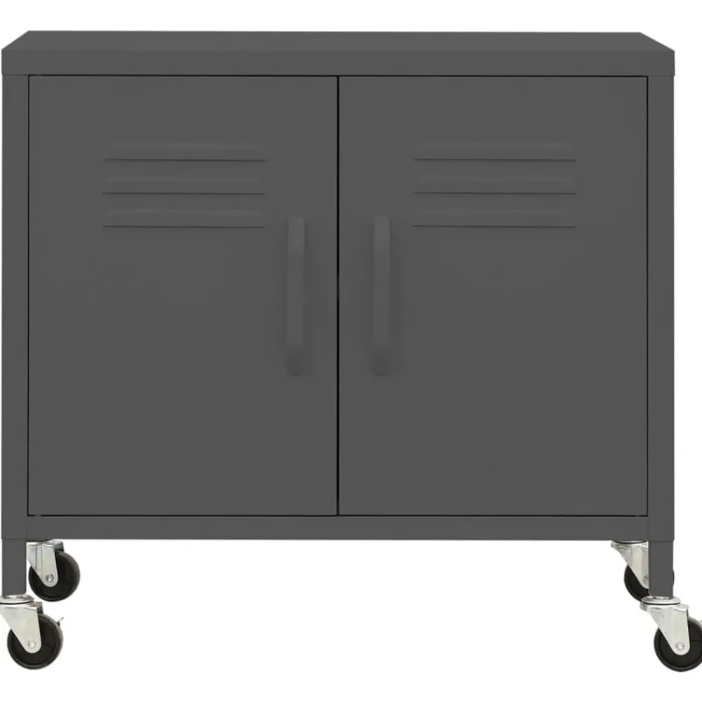 vidaXL Armario de almacenamiento acero gris 60x35x56 cm Antracita Clearance