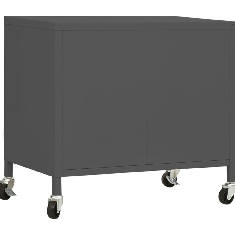 vidaXL Armario de almacenamiento acero gris 60x35x56 cm Antracita Clearance
