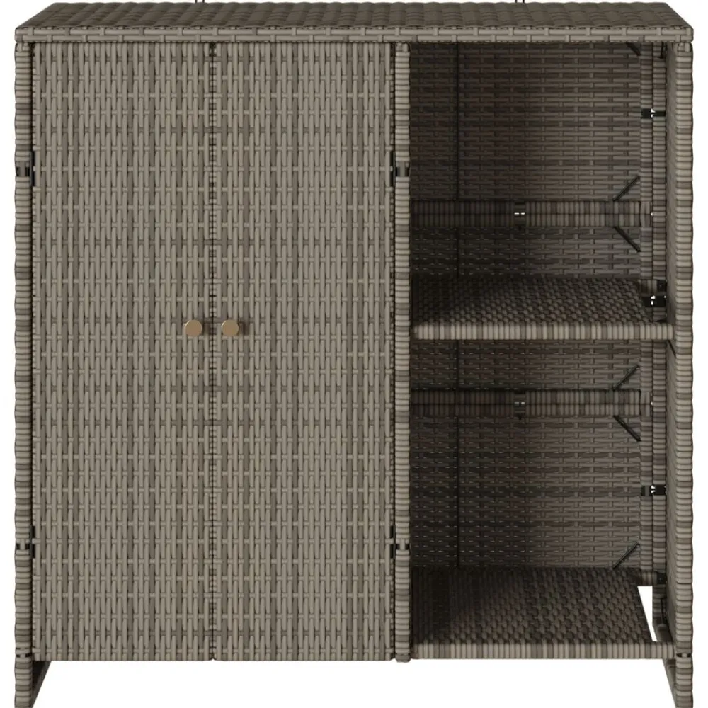 vidaXL Armario de almacenamiento 100 x 36 x 102 cm Ratán Gris Hot