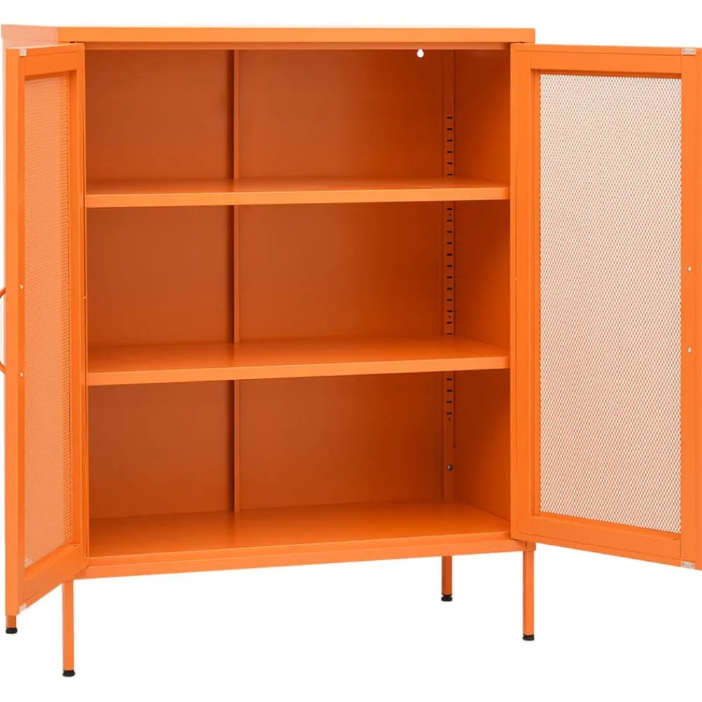 vidaXL Armario de almacenamiento acero 80x35x101,5 cm Naranja Best