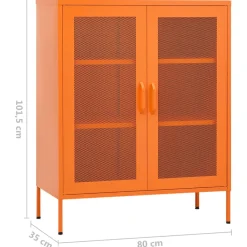 vidaXL Armario de almacenamiento acero 80x35x101,5 cm Naranja Best