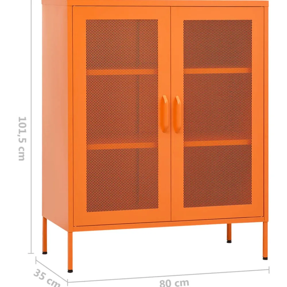 vidaXL Armario de almacenamiento acero 80x35x101,5 cm Naranja Best