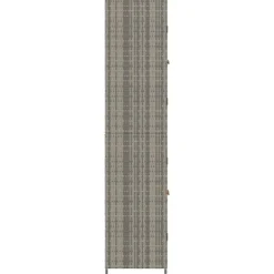 vidaXL Armario de almacenaje de jardín ratán PE 59x40x180 cm Gris
