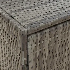 vidaXL Armario de almacenaje de jardín ratán PE 59x40x180 cm Gris