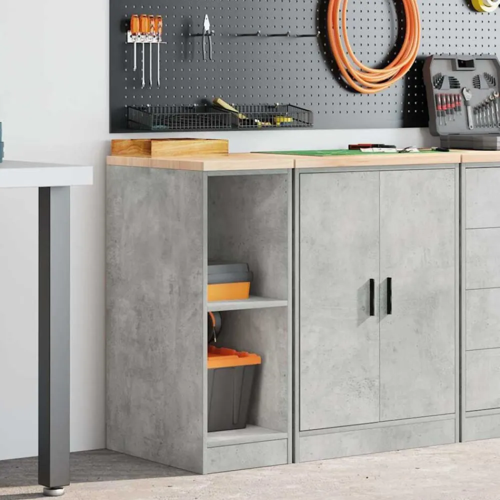 vidaXL Armario de almacenamiento para garaje Roble Sonoma 30x51x85 cm Gris hormigón Hot