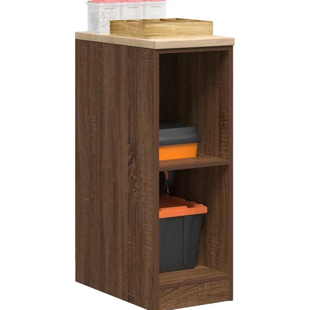 vidaXL Armario de almacenamiento para garaje roble marrón 30x51x85 cm Marrón roble Best