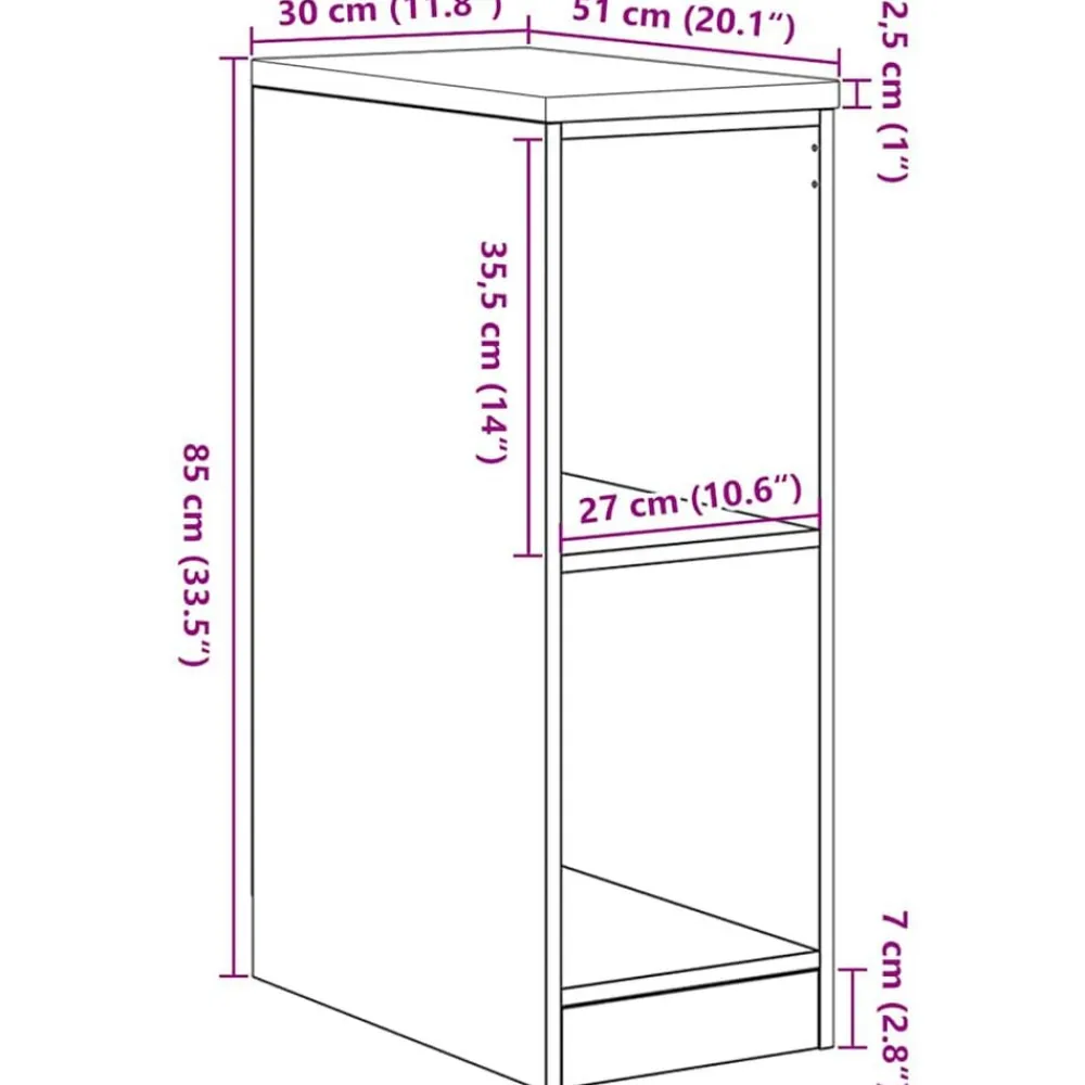 vidaXL Armario de almacenamiento para garaje roble marrón 30x51x85 cm Marrón roble Best