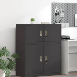 vidaXL Armario de almacenamiento 90 x 40 x 40 cm Acero Negro Best