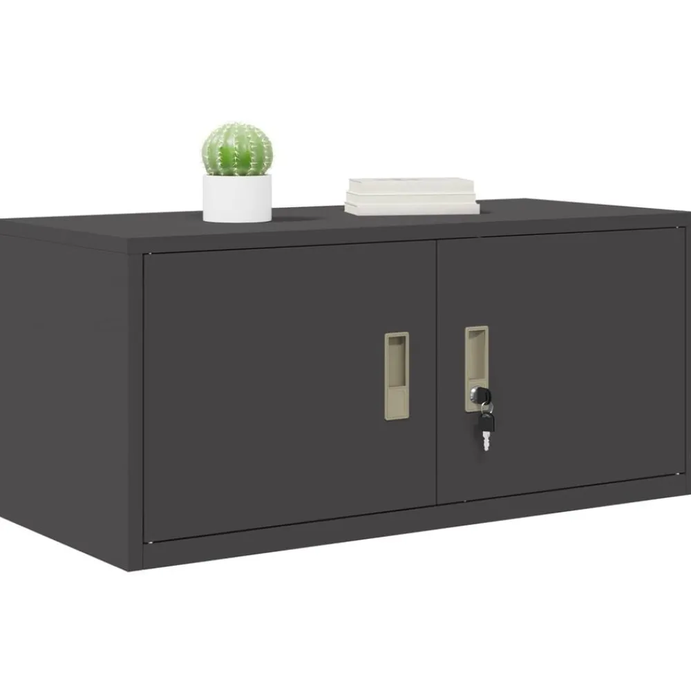 vidaXL Armario de almacenamiento 90 x 40 x 40 cm Acero Negro Best