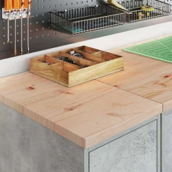 vidaXL Almacenamiento Industrial-Armario de almacenamiento para garaje Roble Sonoma 30x51x85 cm