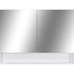 vidaXL Armario de baño con espejo MDF 80x15x60 cm Blanco
